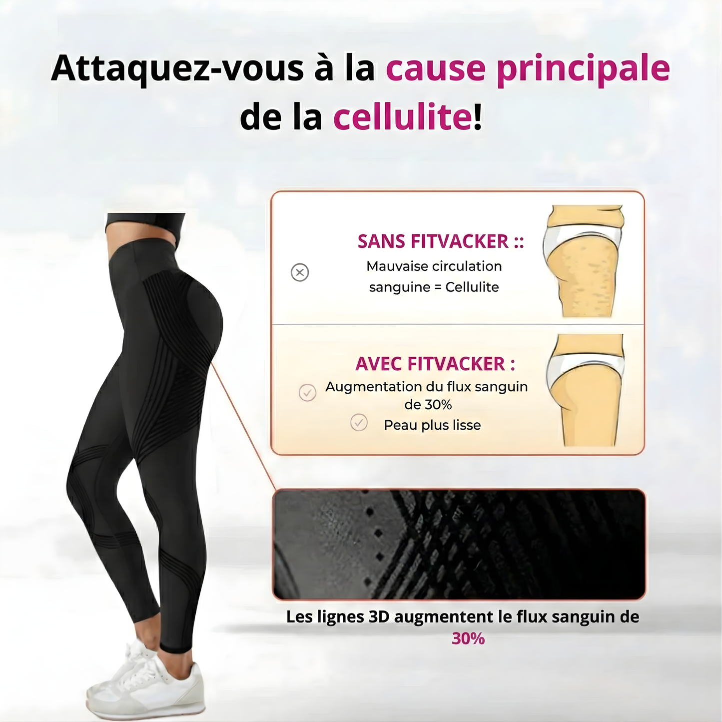 Fitvacker Leggings 3D – Sculptez votre silhouette sans effort
